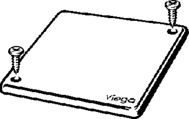 Viega Platte 4933.11 in 100x100mm Edelstahl