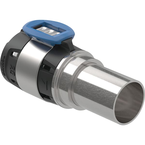 Geberit FlowFit Übergang auf Kupferrohr Klemmringverschraubung, SiBr/Cu, d25