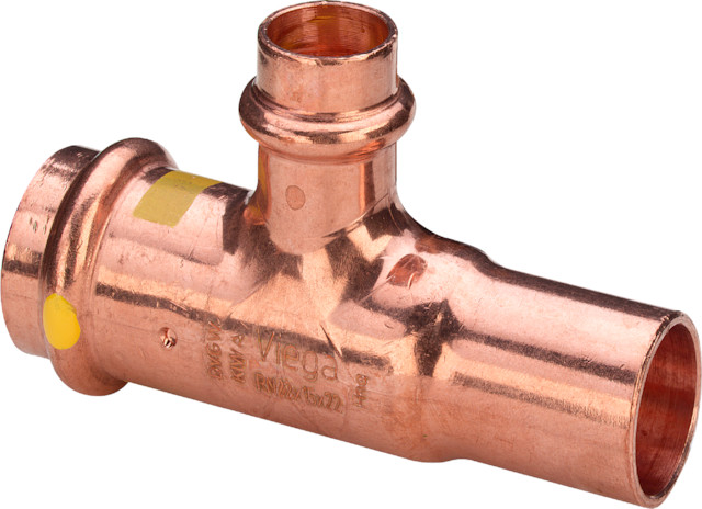 Viega T-Stück mit SC Profipress G 2618.1 für Gas in 22x15x22mm Kupfer