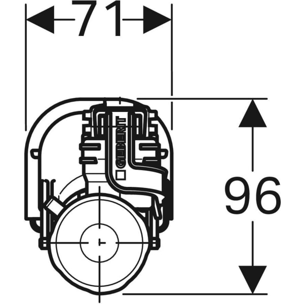 Geberit Typ 360 Füllventil WA unten 3/8", Nippel aus Kunststoff, GB