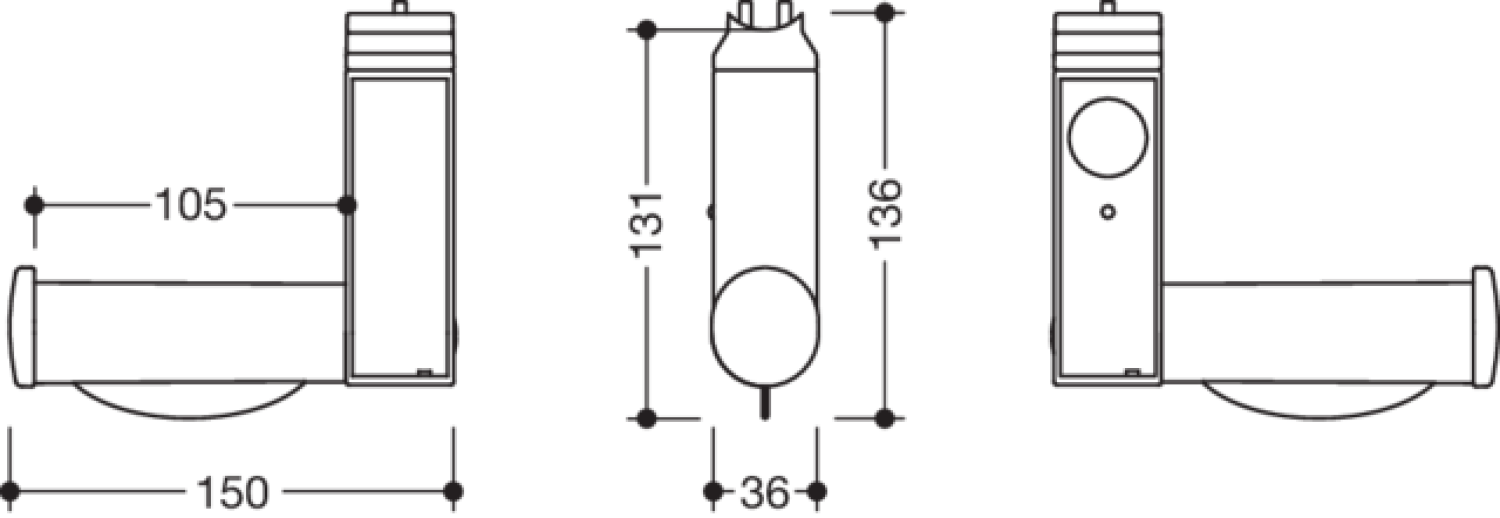 HEWI Aufrüstsatz WC-Spülauslösung li,SK-Griff 950.50.1/950.50.3 reinweiß