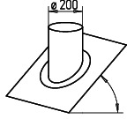 Helios IP-BP 150, 160, 180/25 Dachpfanne, verzinkt f.Dach. 20-30 Grad
