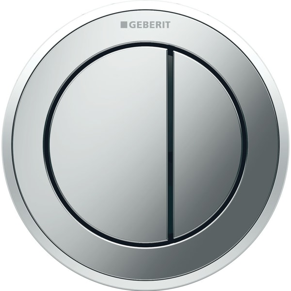 Geberit Typ 10 Fernbetätigung, rund, pmeum. 2-M-Sp., Möbeldrücker, chrg / chrma