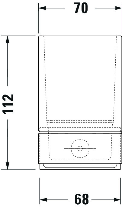 DU Karree Zahnputzbecher, Chrom, Akzentfarbe: Weiß Matt, 100x69x110