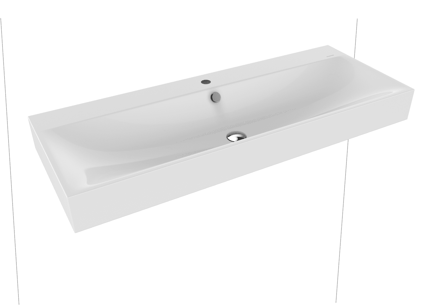 KA WB SILENIO WANDWASCHTISCH Mod.3046, 1200x460mm,alpwe,PEFF,AD,m. 1HL,mÜL,chr