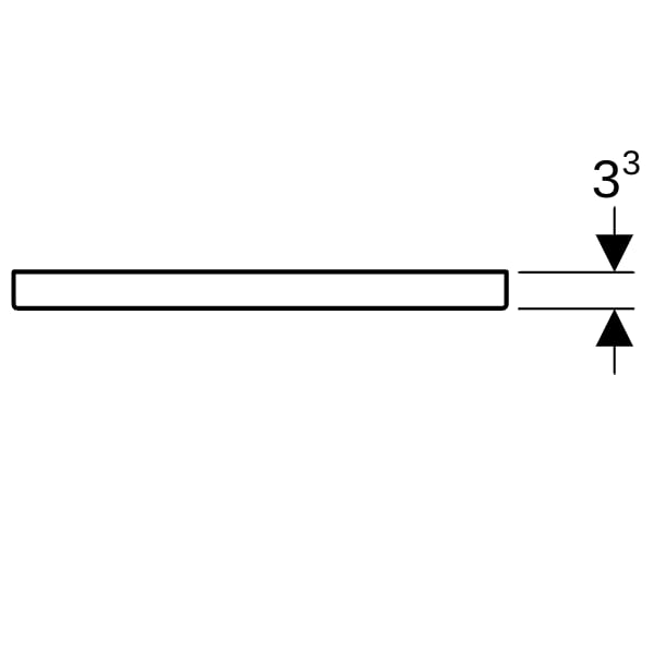 Geberit Griff, B:45cm weiß matt