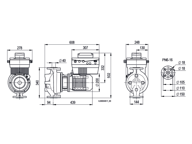 BIRAL Inline-Pumpe VivarA M 40-43 340