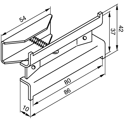 Zehnder Halter BHK, RAL 9016 775011