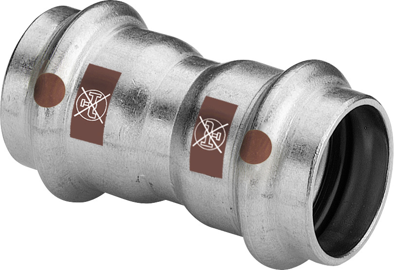 Viega Muffe mit SC Temponox 1715 in 18mm Stahl nichtrostend Viega Muffe mit SC Temponox 1715 in 18mm Stahl nichtrostend