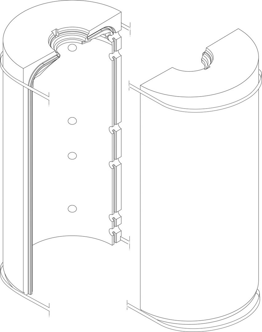 BOSCH Ersatzteil TTNR: 7735501792 Wärmeschutz Speicher 1300.6 d:900 everp