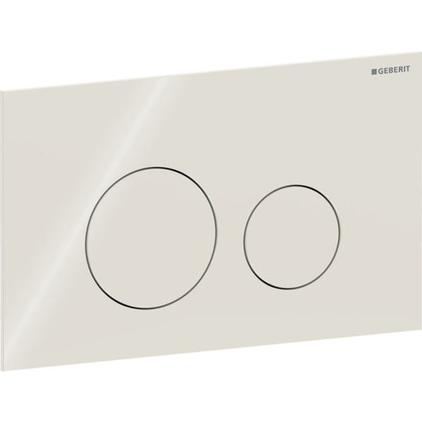 Geberit Sigma40 BetPl., rund, f. 2-Mengen-Sp. sandgrau, Glas