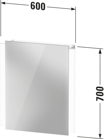 DU Spiegelschrank Ketho.2 157x600x700mm 220-240V EEK C 1 Tür TA links LKZ0