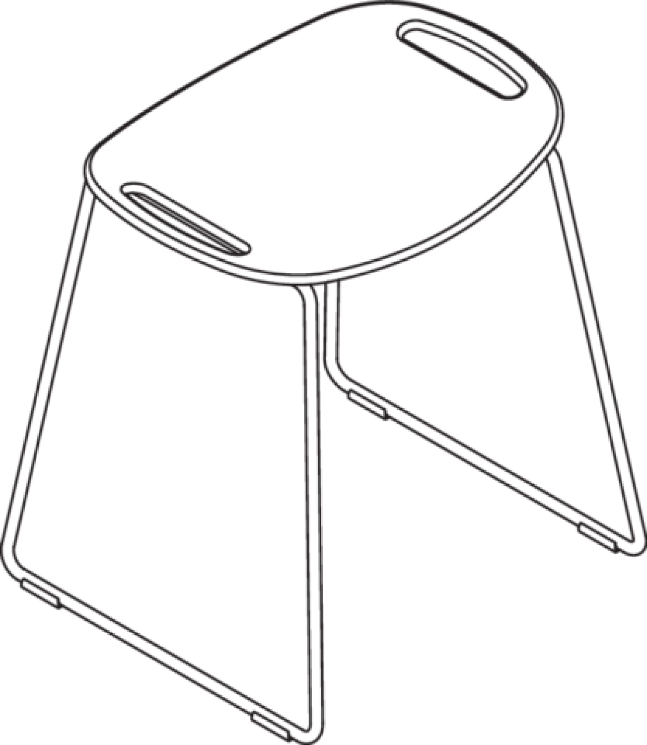 HEWI Duschhocker, H:508mm, B:462mm, tiefschwarz