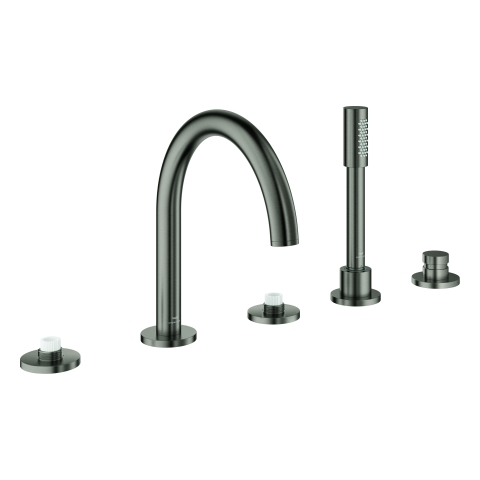 GROHE 5-L-Wannenkombin. Atrio Private C. 25224 für Hebelgriffe hard graphite geb.