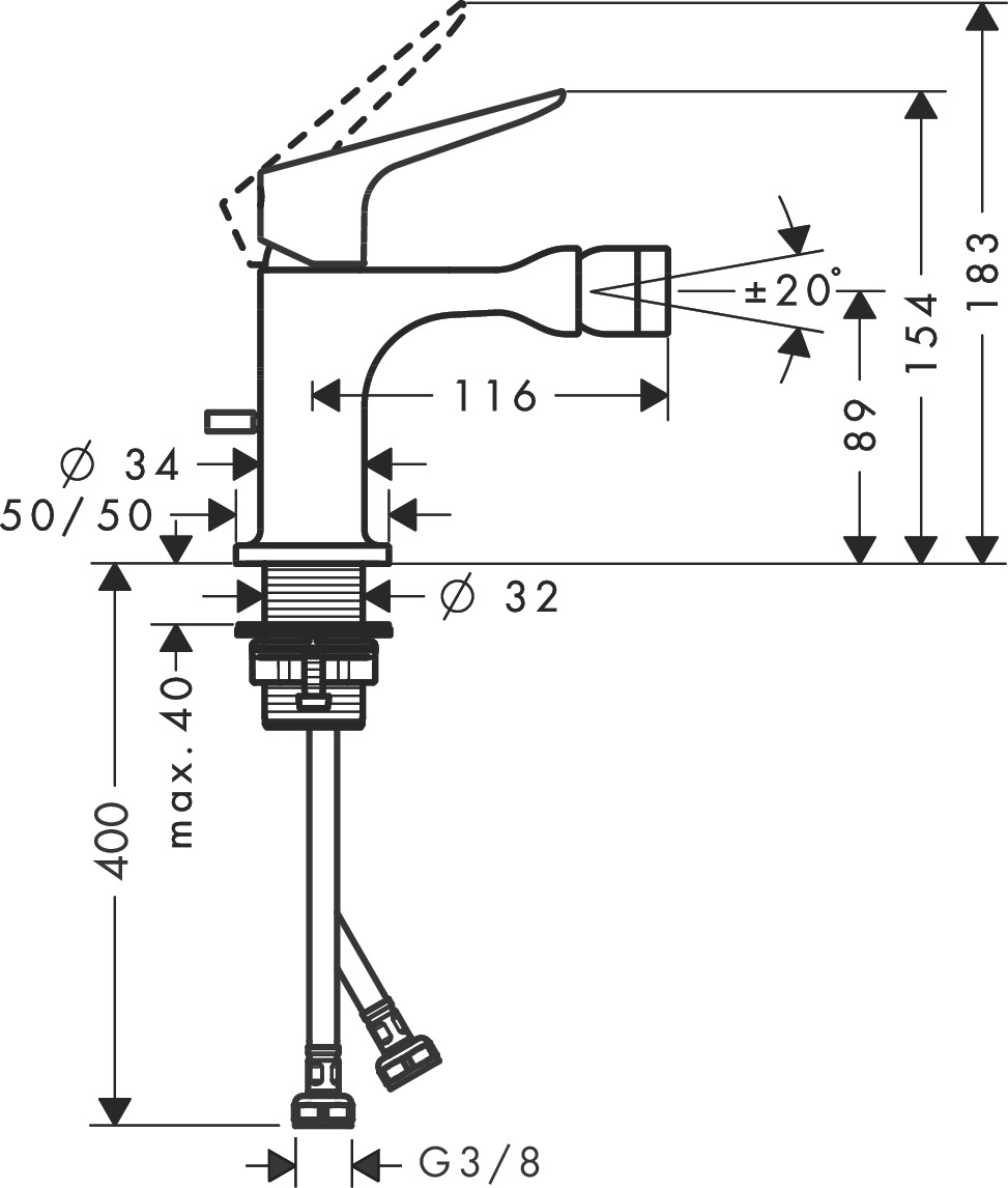 Hansgrohe Bidetmischer Axor Citterio M BRG