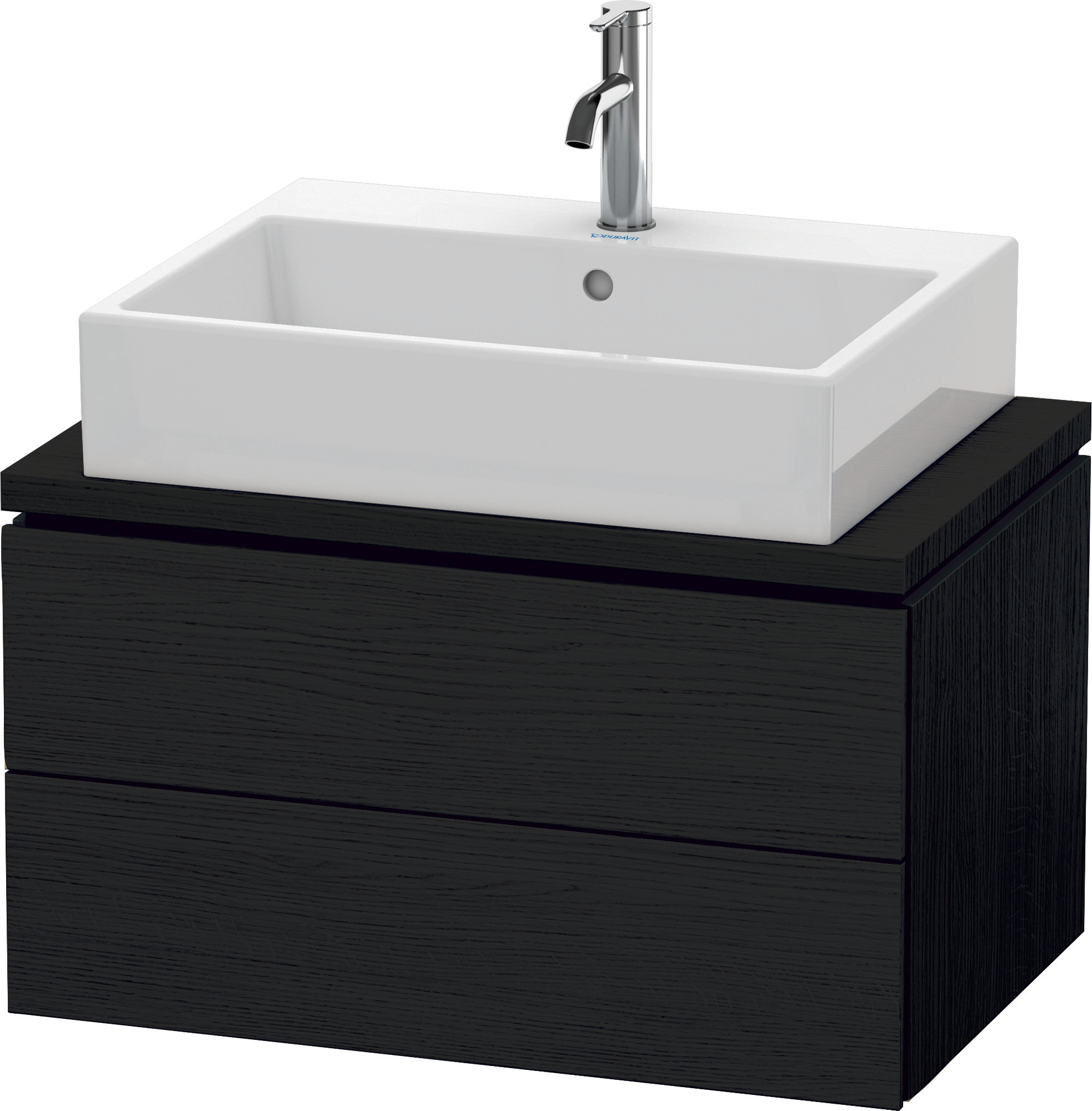 Duravit WTU f.Console Comp.L-Cube 400x720x477 2 Schubkästen, Eiche Schwarz