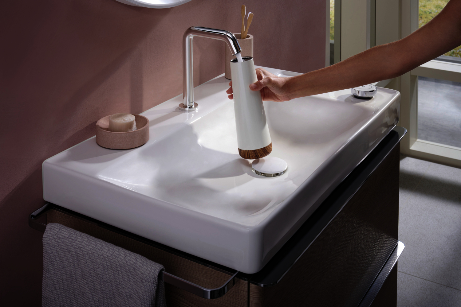 Hansgrohe 2-Loch WTM Tecturis S 150 mit unverschl.Ablaufgarnitur chrom