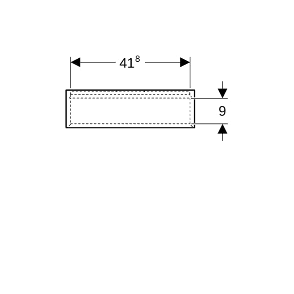 Geberit Wandbox rechteckig 45x23,3x13,2cm, weiß matt