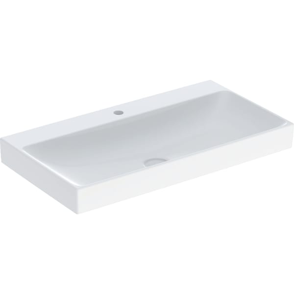 Geberit ONE Waschtisch 90x48 cm m. Hl., o. Ül., weiß, KeraTect