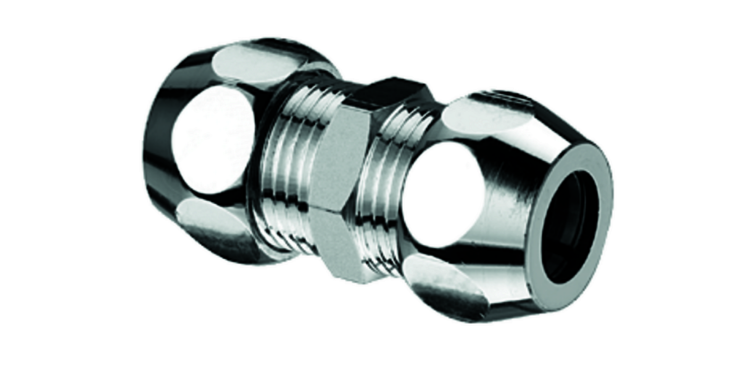 SCHELL Gerade-Doppel-Verschraubung 3/8"AGx3/8"AG, d:8, chrom