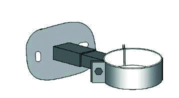 MHG Befestigungs-Set 360,  DN 125 Aussenwand WhP, weiß,Edelstahl