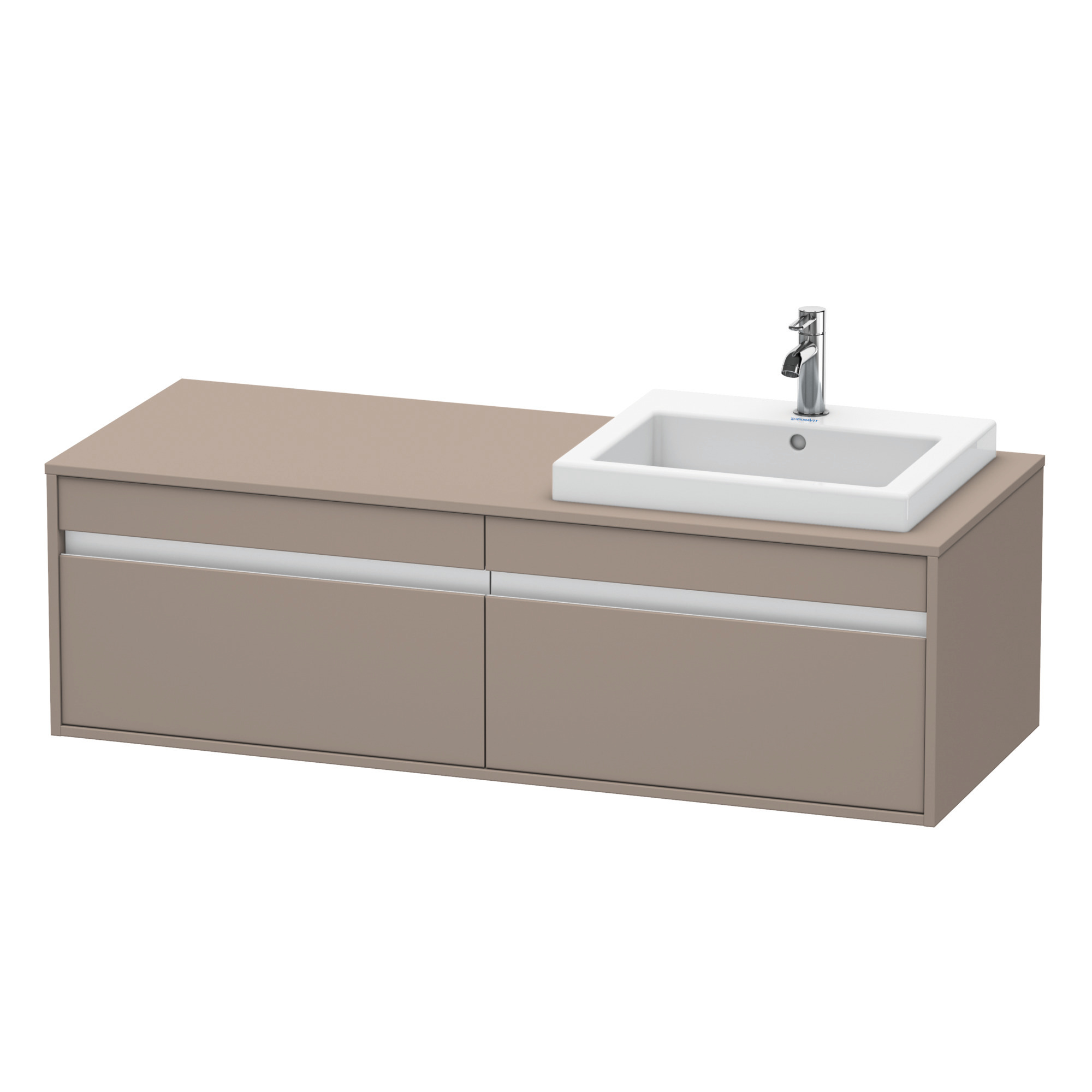Duravit WTU wandhängend Ketho 550x1400x426mm 2 Auszüge, für EBWT re., basalt matt