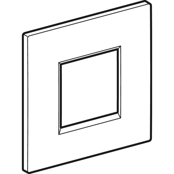 Geberit Typ 20 Abdeckplatte, eckig für UR-Strg. IR, chrom gebürstet