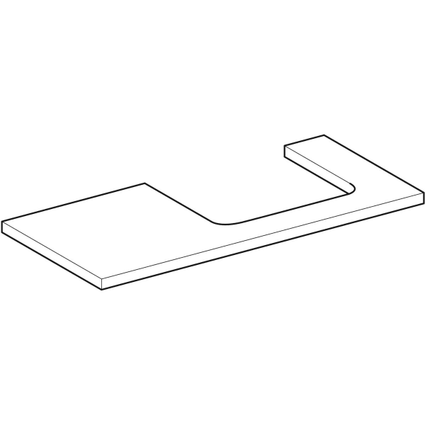 Geberit ONE WT-Platte, Ausschnitt re, für AWT 105x3x47cm, Eiche