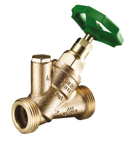KEMPER STANDARD Freistrom-Absperrventil RG/ms, mit Entleerstopfen G1/4, AG DN20