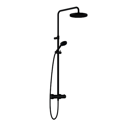 KLUDI LOGO Thermostat Dual Shower System, Kopfbrause 250mm mattschwarz KLUDI LOGO Thermostat Dual Shower System, Kopfbrause 250mm mattschwarz
