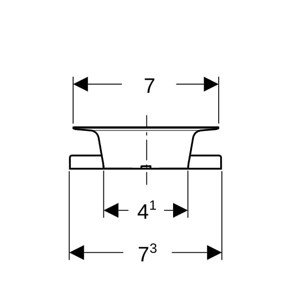 Geberit Ablaufventil mit Dichtungsring d70/di7