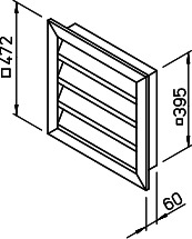 Helios WSG 400 Wetterschutzgitter Aluminium natur eloxiert