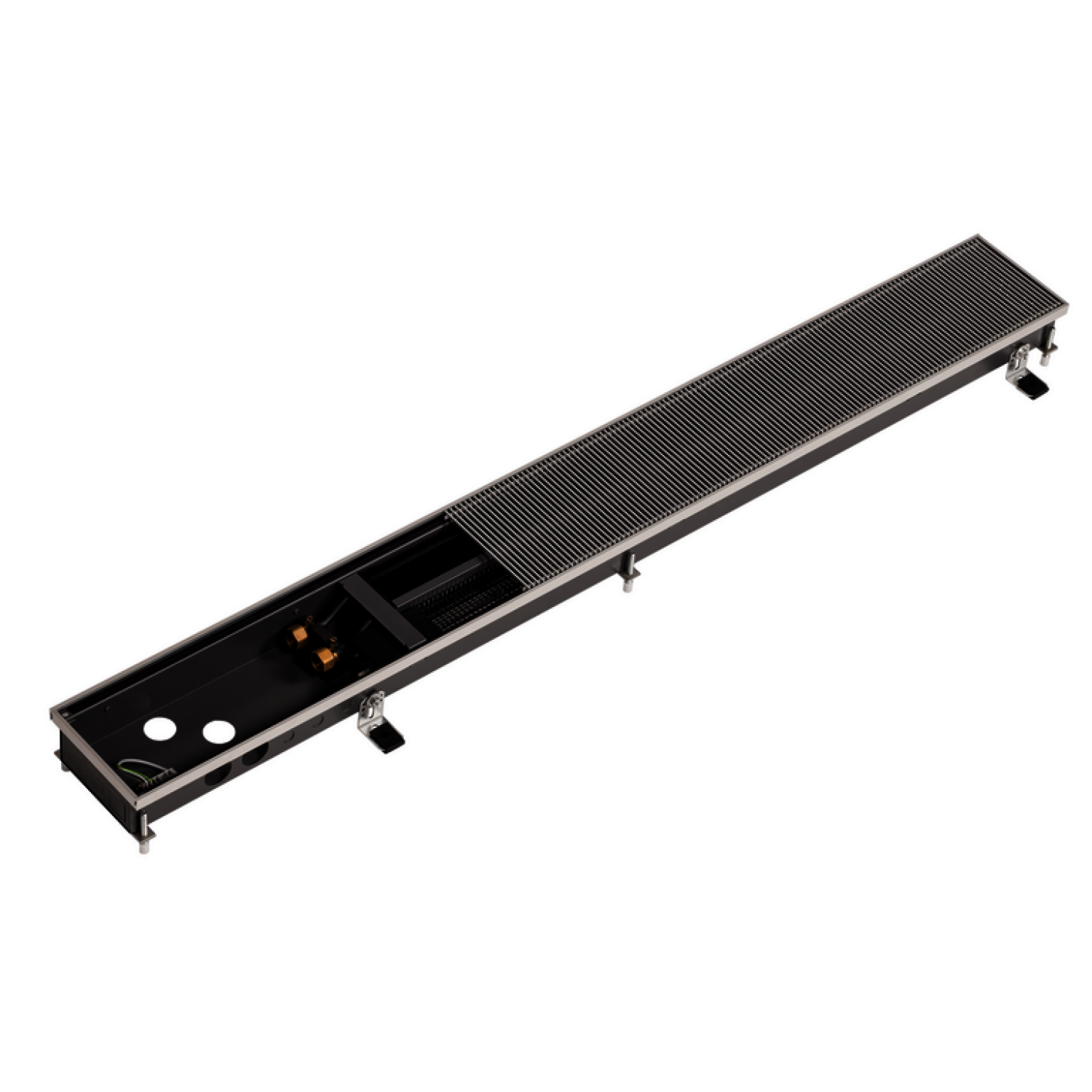 KM Unterflurkonvektor QK nano 165/24 070/165/0900 Q-Rost Edelstahl