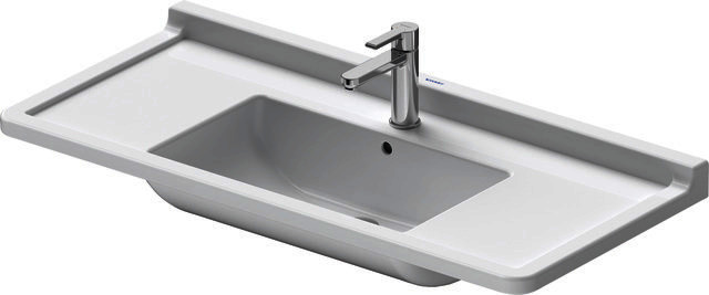 DU Möbelwaschtisch Starck 3 1050 mm mit ÜL, mit HLB, 1 HL, weiß WonderGliss