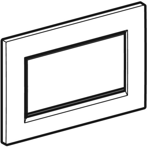 Geberit Sigma10 BetPl., eckig, Spül-Stopp-Sp. verschr. schwarz matt, Etc /chrom glzd