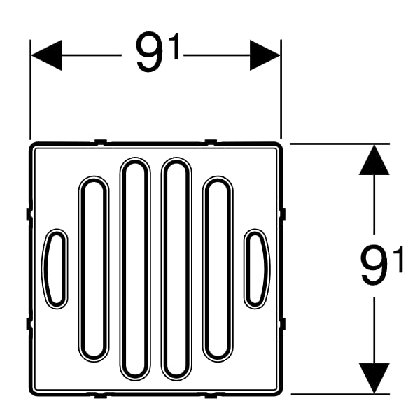Geberit Standardrost 10x10 cm quadratisch