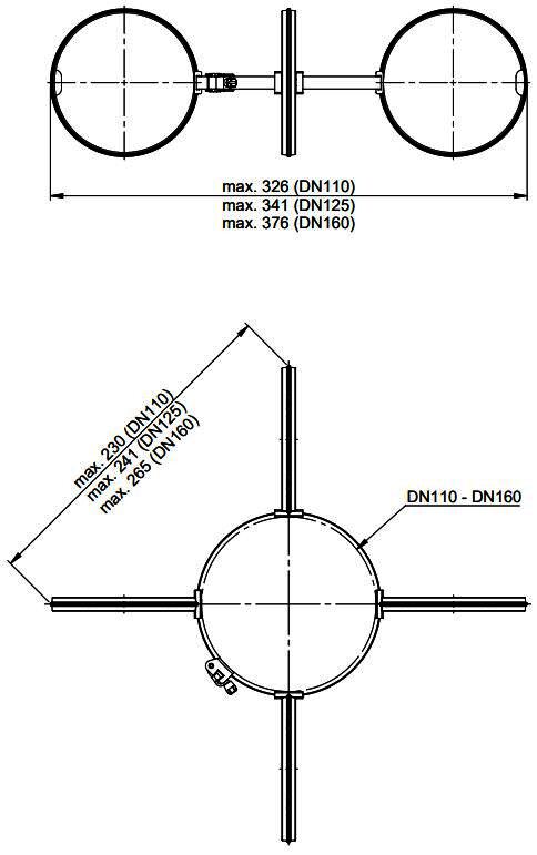 MHG Abstandhalter DN 125-160 1Stck., f. Abgasleitung Atec