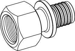 TECEflex Übergangsmuffe Dim. 20 x Rp 1/2" Standard Messing