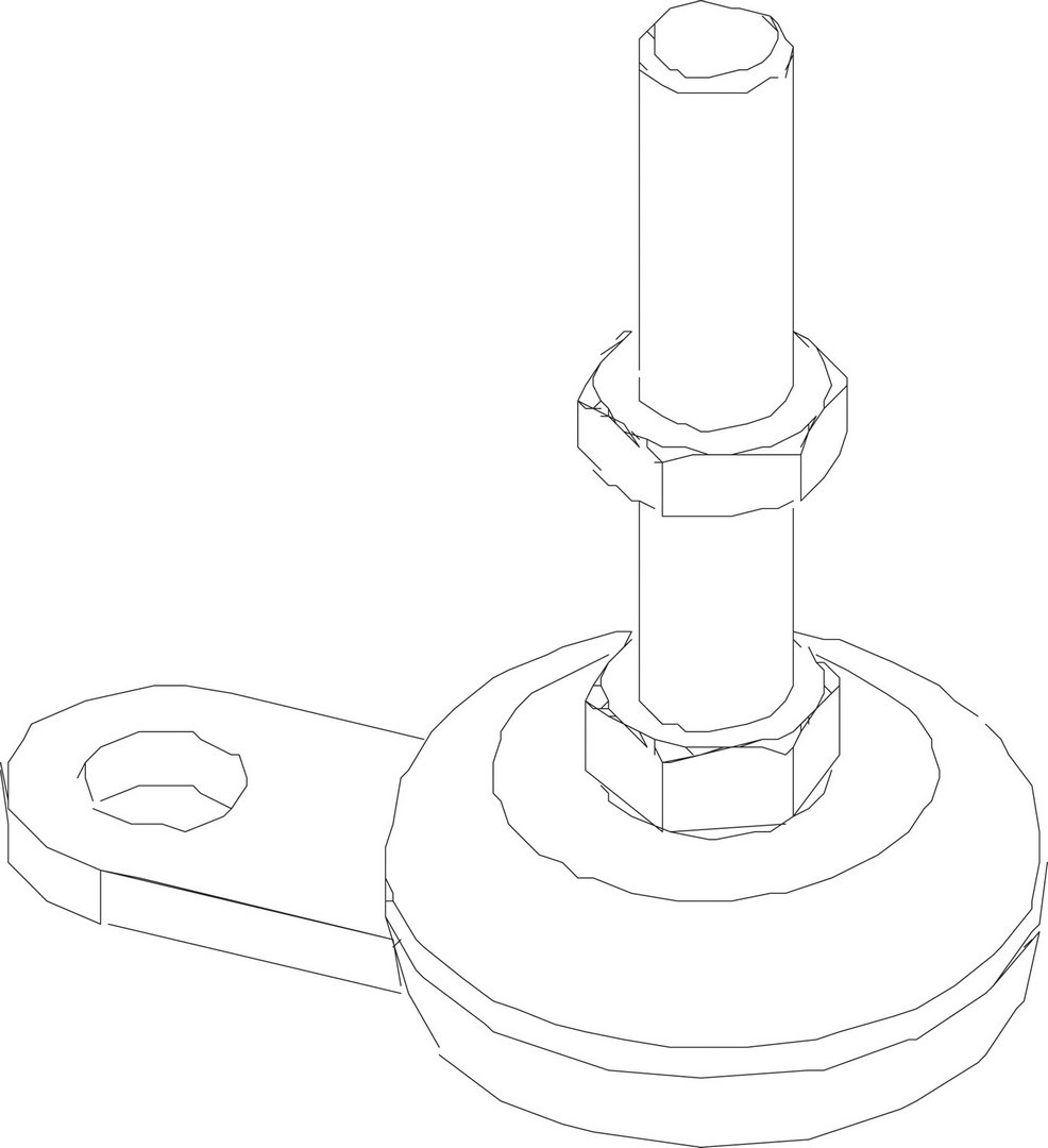 BOSCH Ersatzteil TTNR: 8738206776 Stellfuß M12x60