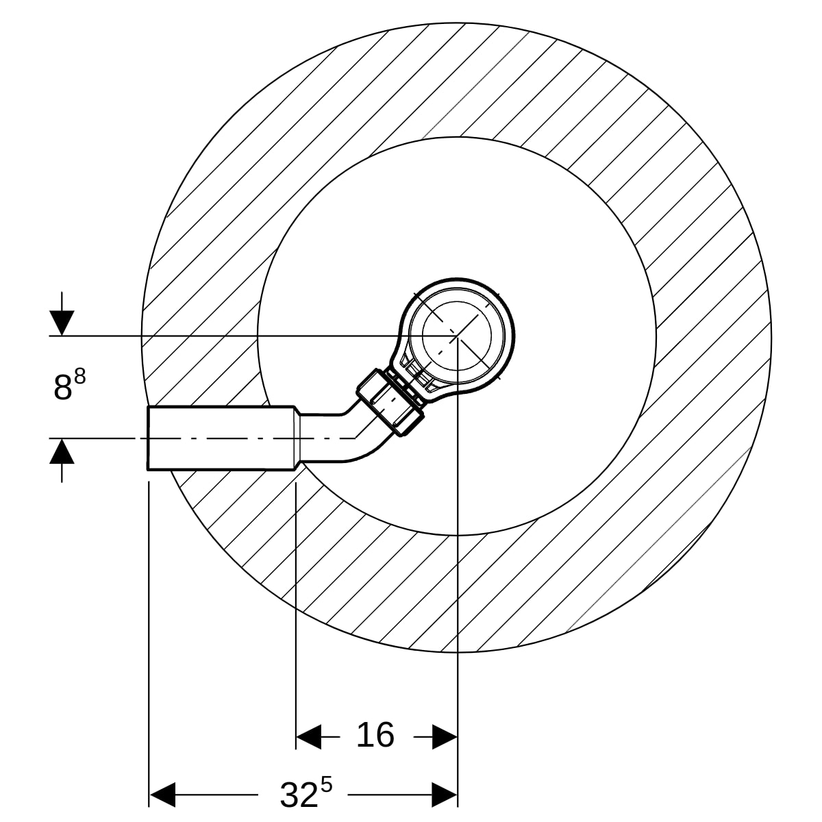 Geberit Duschwannenablauf 52-9 d40/50 Anschlussbogen