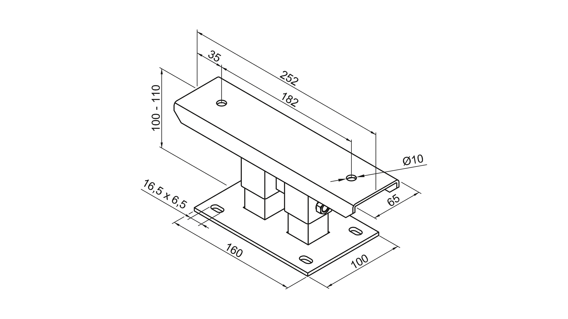 Zehnder Zubehör Fußkonsole FMORV HD10-5, RAL 9016