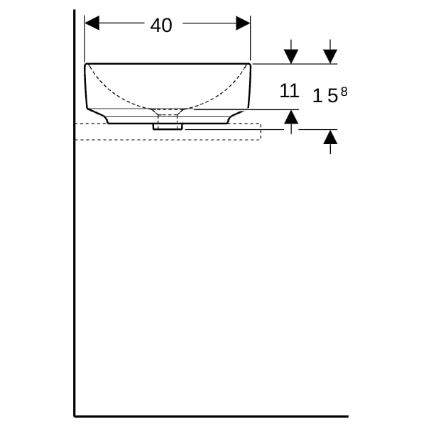 Geberit VariForm Aufsatz-WT, rechteckig 55x40cm, o. Hl, o. Ül., weiß, KeraTect