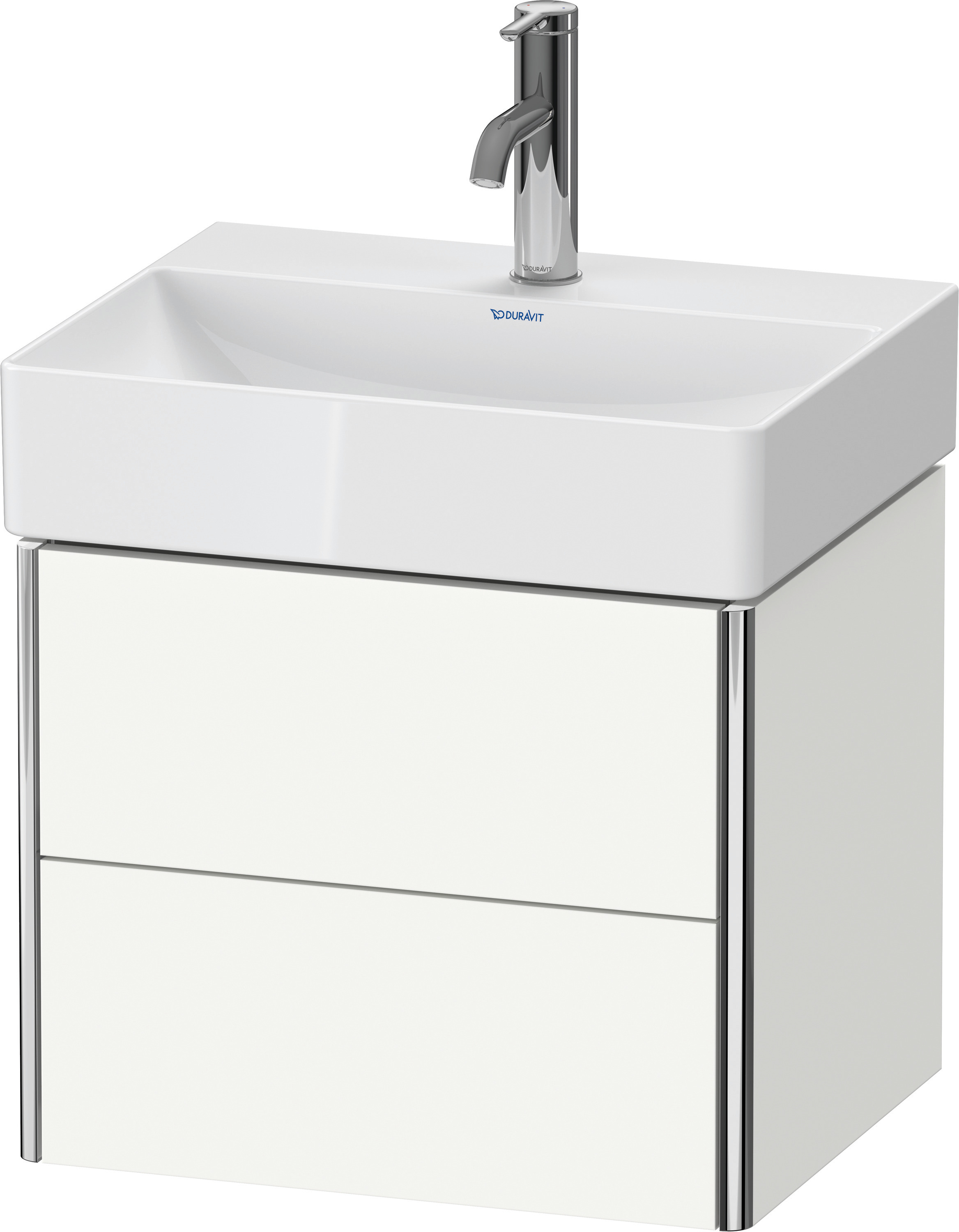 Duravit WTU XSquare wandhängend, 2 Schubk. 397x484x390mm, Weiß Seidenmatt