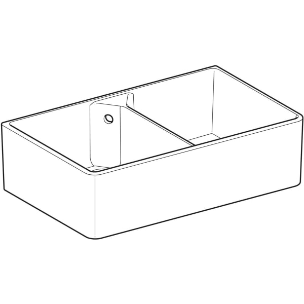 Geberit Publica Mehrzweckbecken mit 2 Becken 90x25x56cm, mit Überlauf, weiß