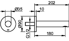 KEUCO Wanneneinlauf IXMO 59545, rund, 202 mm, Nickel gebürstet