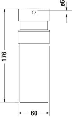 DU Starck T Seifenspender, Chrom, Akzentfarbe: Wß Satinox Matt, 60x126x176