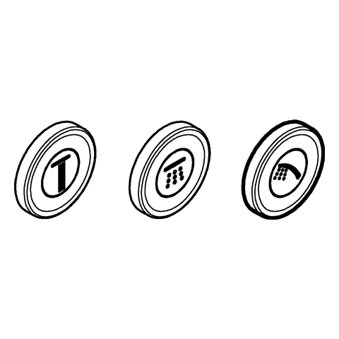 GROHE Symbolkappen 14079 für SmartControl Aufputzarmaturen