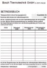 BOSCH Zubehör Wasseraufbereitung VES_B Betriebsbuch Doku vollentsalztes Wasser BOSCH Zubehör Wasseraufbereitung VES_B Betriebsbuch Doku vollentsalztes Wasser