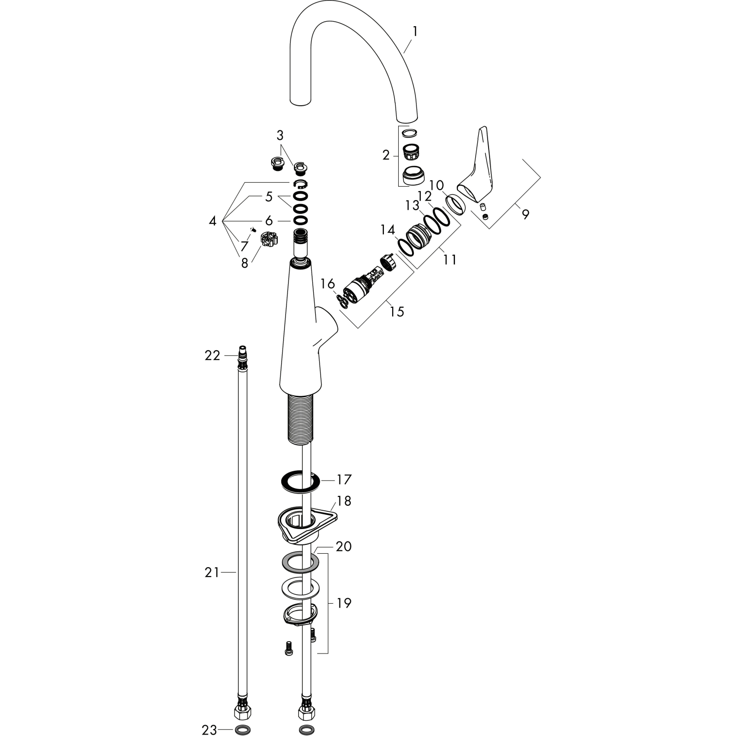 Hansgrohe Spültischmischer 220 Talis M51 1jet chrom