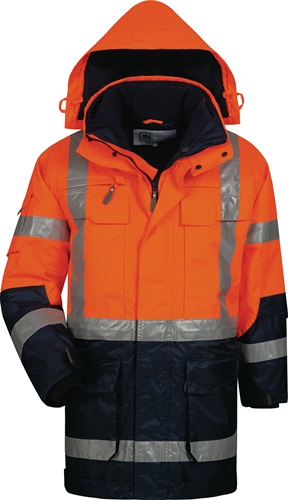 Warnschutzparka Wallace Gr.XXL orange/ma rine ELYSEE Warnschutzparka Wallace Gr.XXL orange/ma rine ELYSEE